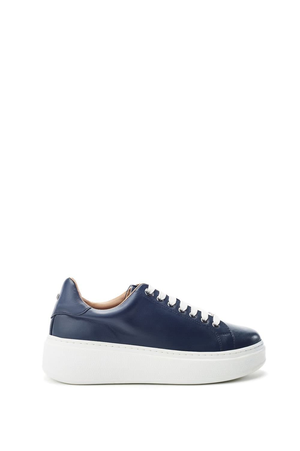 Moda In Pelle Moda In Pelle Navy Leather Trainers For Women