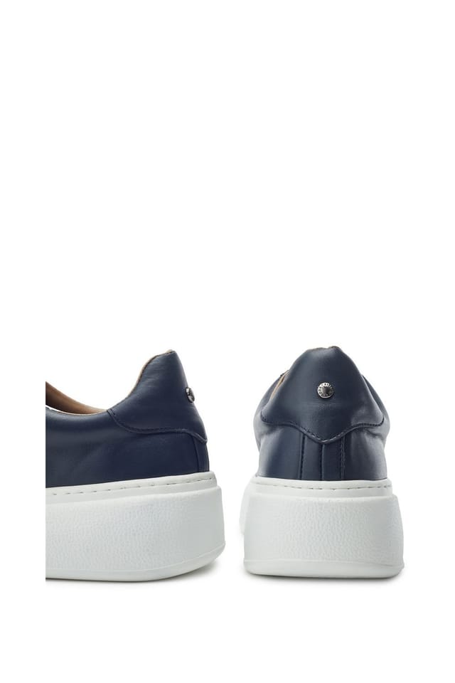 Moda In Pelle Moda In Pelle Women's Cherrie' Leather Trainers in Navy - 3