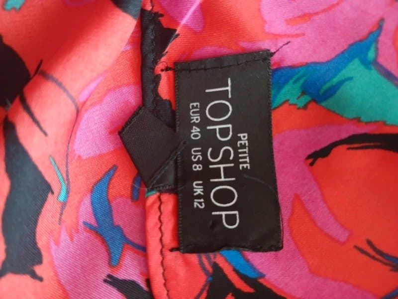 Topshop Topshop vibrant pink print satin midi dress