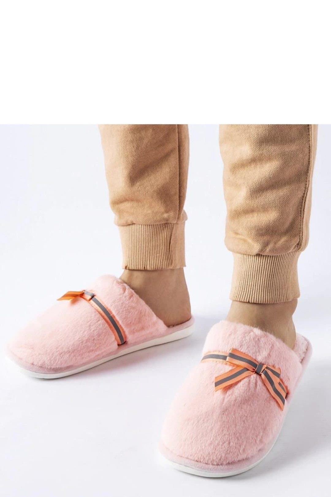 Love Lace Love Lace Women's Warm Slip On Insulated Slippers With Stylish Bow Cozy Wear in Pink