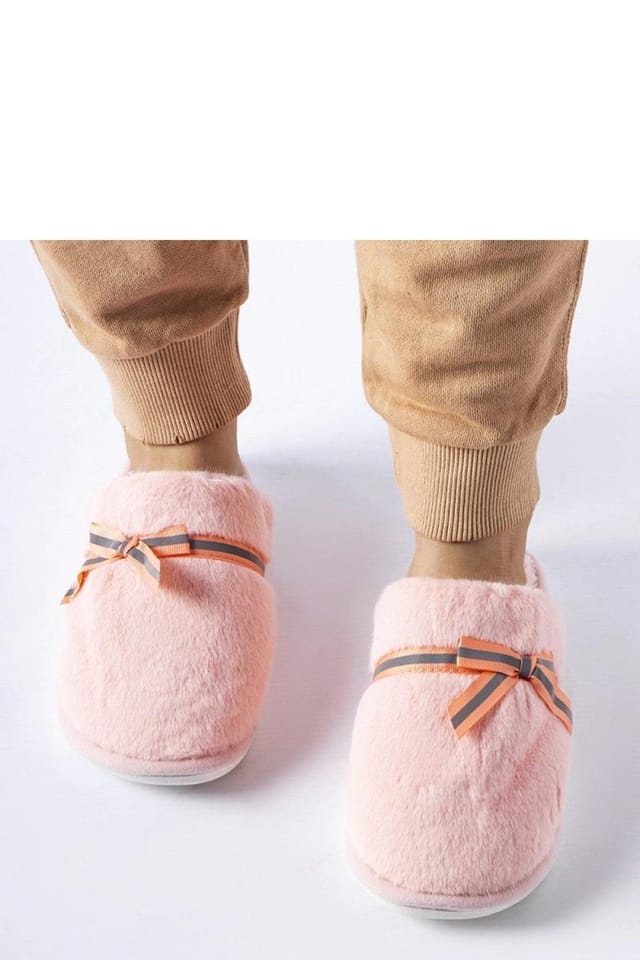 Love Lace Love Lace Women's Warm Slip On Insulated Slippers With Stylish Bow Cozy Wear in Pink - 2