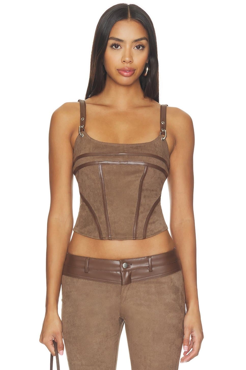 revolve Viviane Suede Corset Top