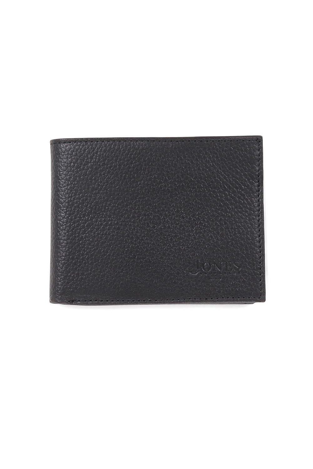 Jones Bootmaker Jones Bootmaker Men's Leather Fold Over Wallet in Black