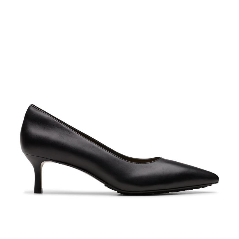 Clarks Clarks Women's Adela Court Black Leather Heels - 1