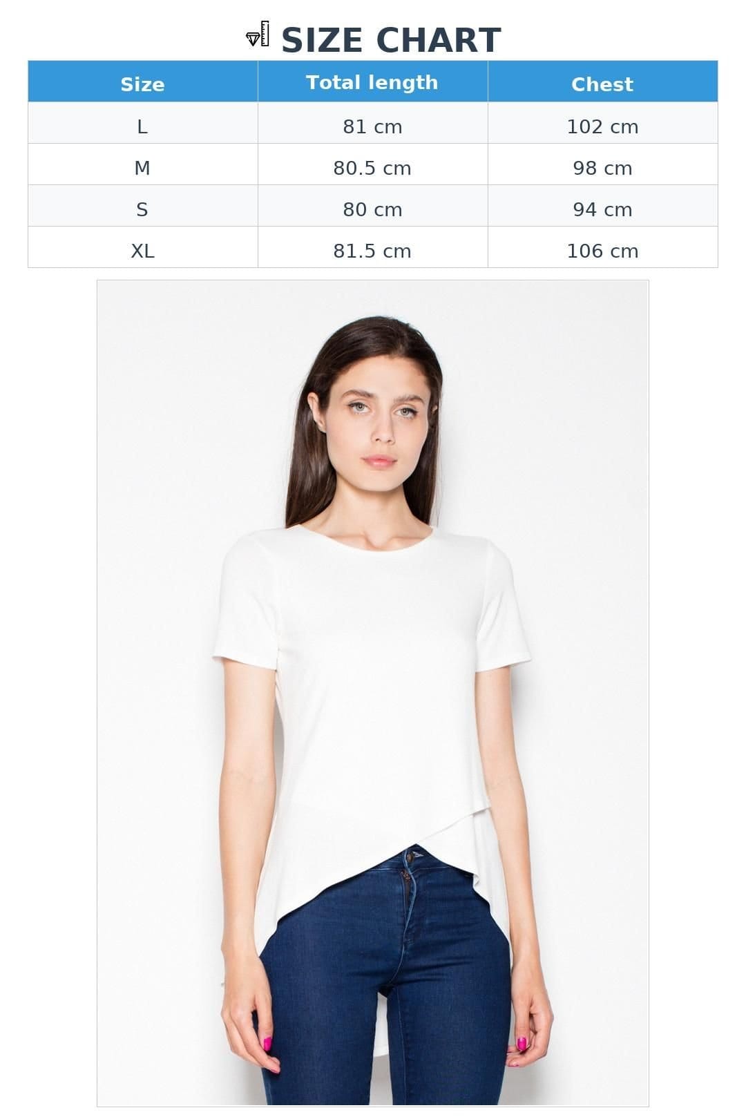 Love Lace Love Lace Women's Asymmetrical Overlap Front Blouse in White - 4