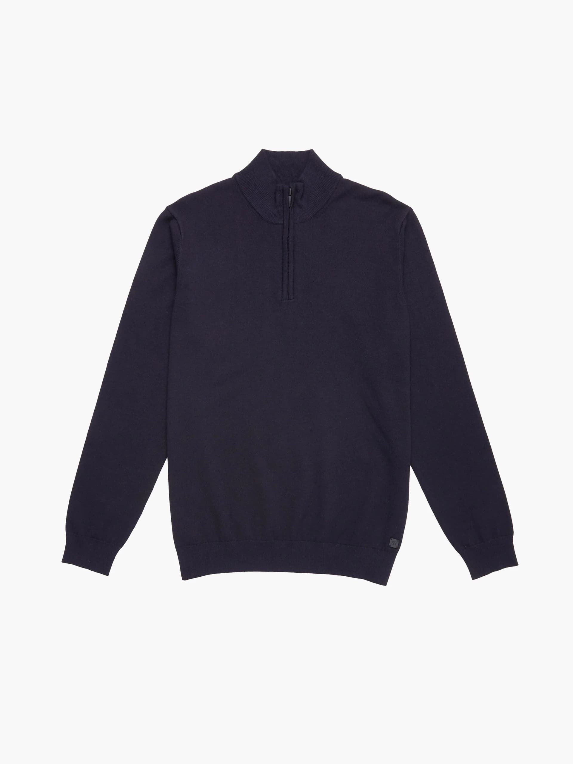 French Connection Half Zip Knitted Jumper Navy