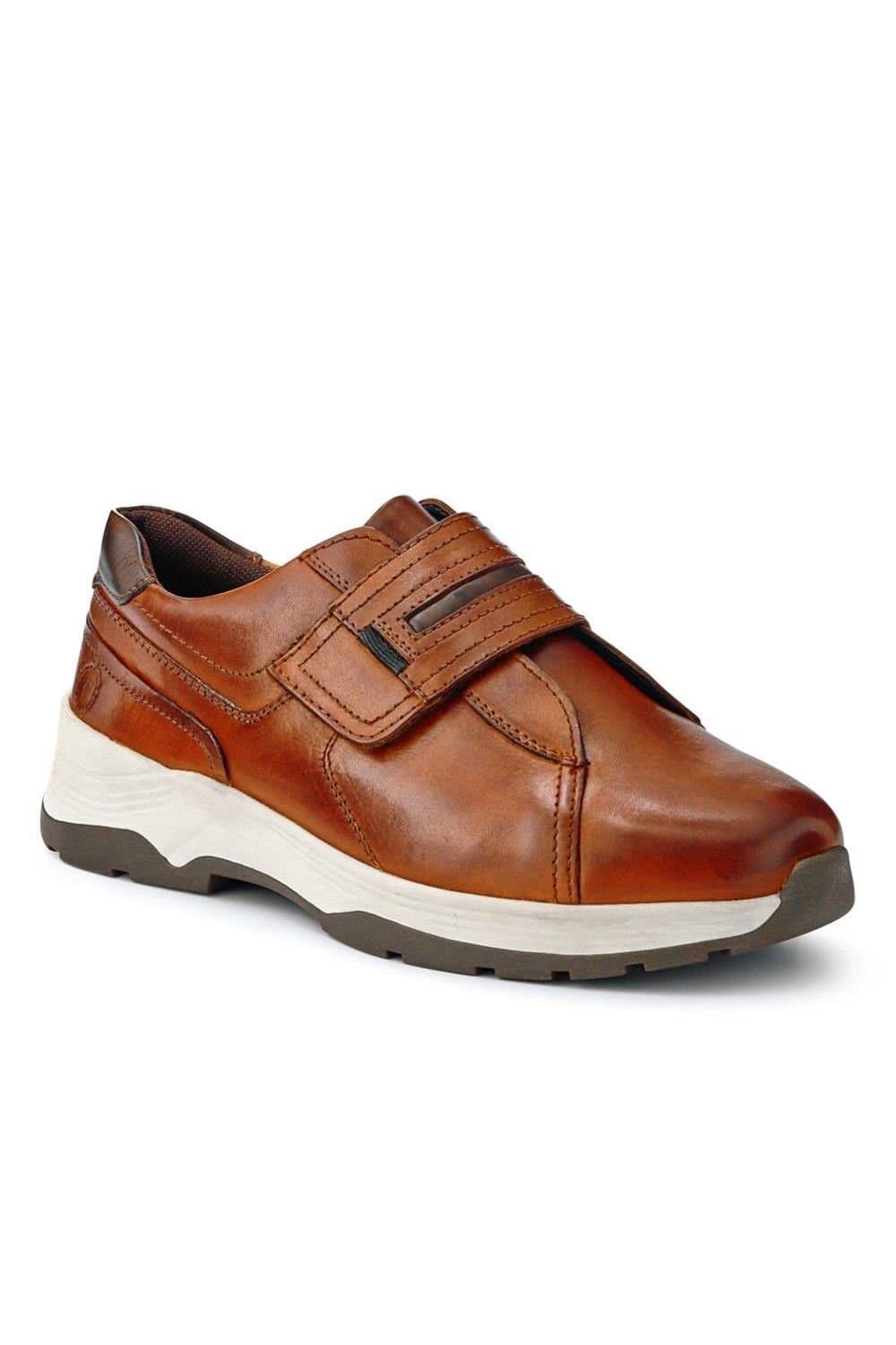 Easyfit Easyfit Men's Wide-Fit Touch-Fasten Shoes in Brown
