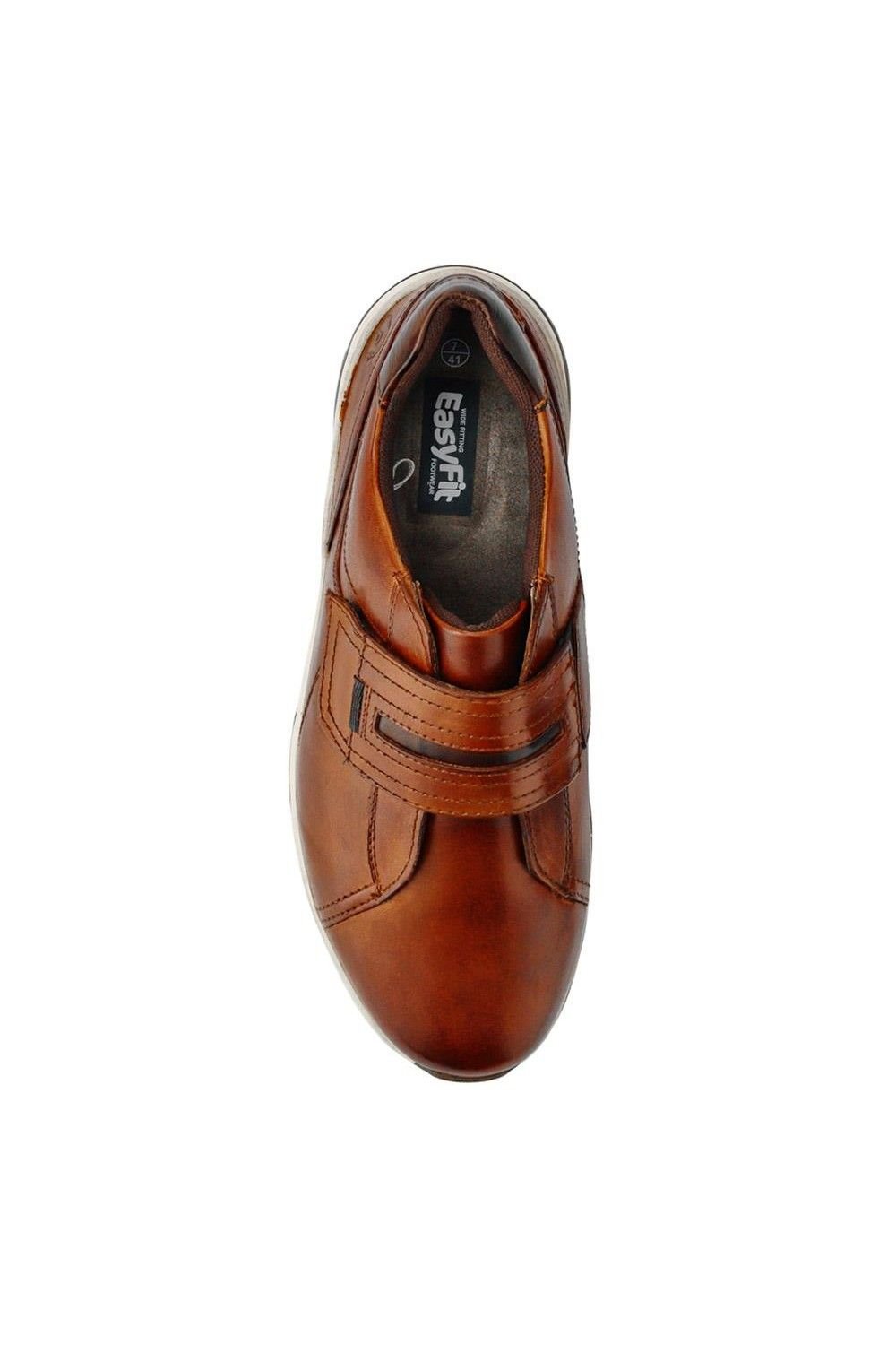 Easyfit Easyfit Men's Wide-Fit Touch-Fasten Shoes in Brown - 4