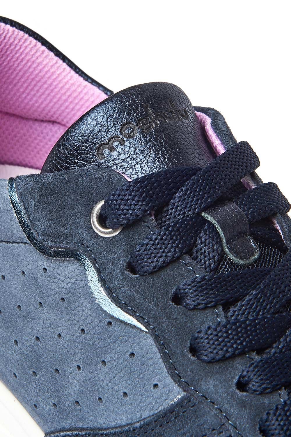 Moshulu Moshulu Women's 'Teresa' Lace Up Mesh Panel Trainers in Indigo - 3