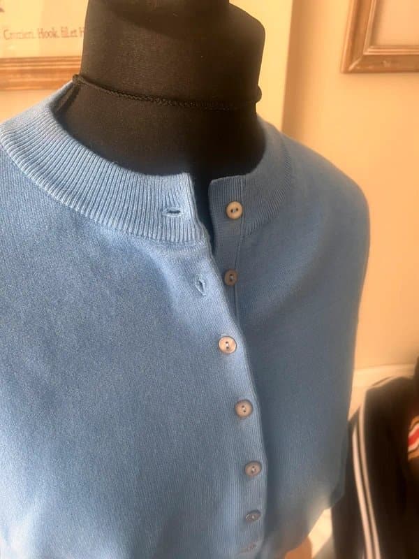 Topshop Topshop Blue Button Cardigan – Size L – New Without Tags