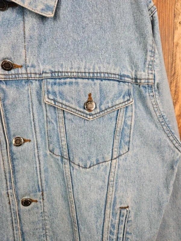 Wrangler Wrangler Denim Jacket Light Wash Blue Trucker Mens Medium Relaxed