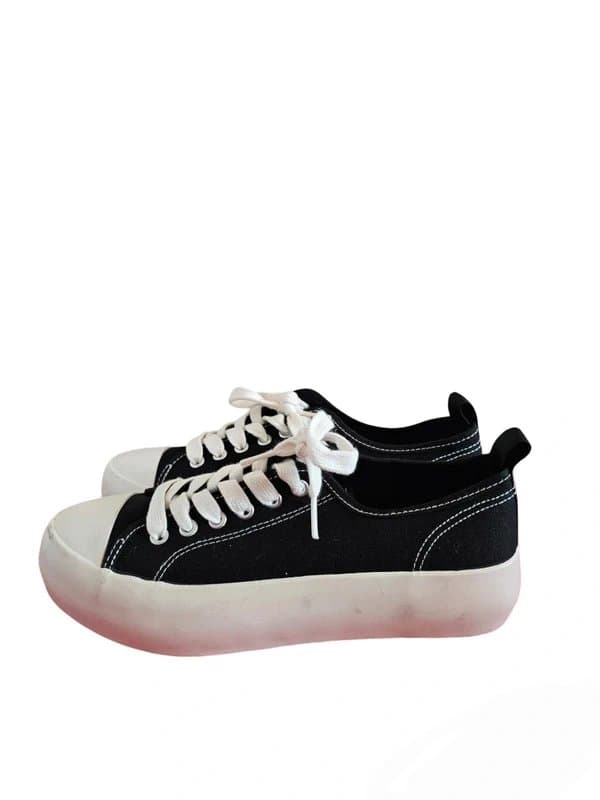ASOS Women's Black and White Lace Up Shoes UK Size 7