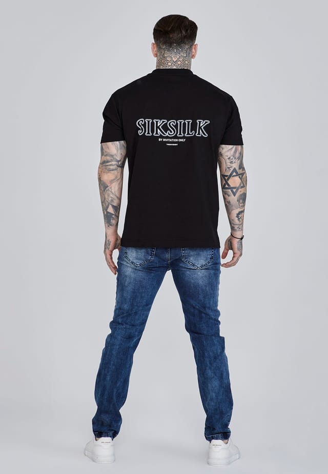 SikSilk SikSilk Men's Distressed Slim Fit in Blue - 3