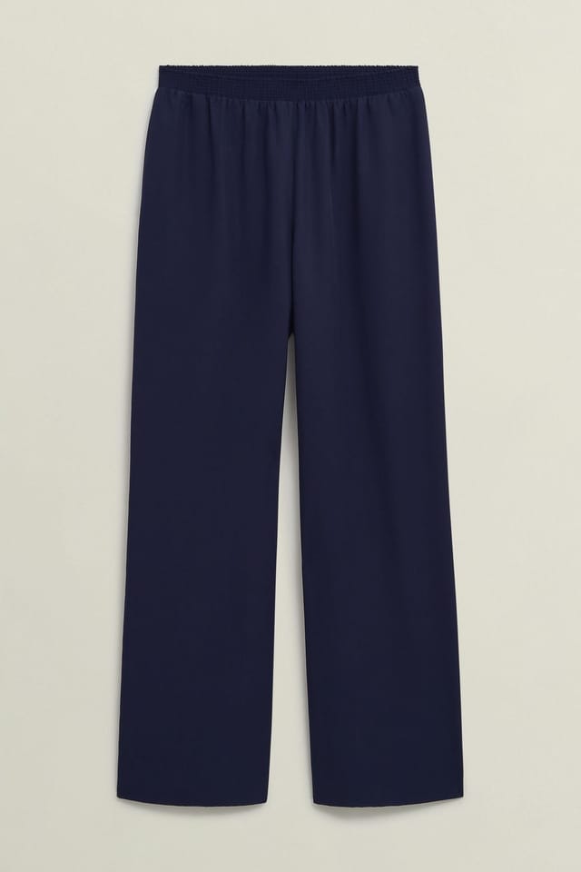 Hobbs London Hobbs London Women's Alda Wide Leg Trouser in Dark Navy - 2