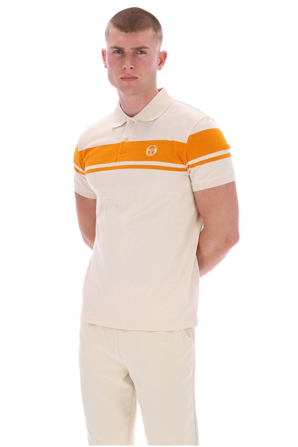 Sergio Tacchini Sergio Tacchini Men's Young Line Polo Shirt Sand/Orange in Sand - 2