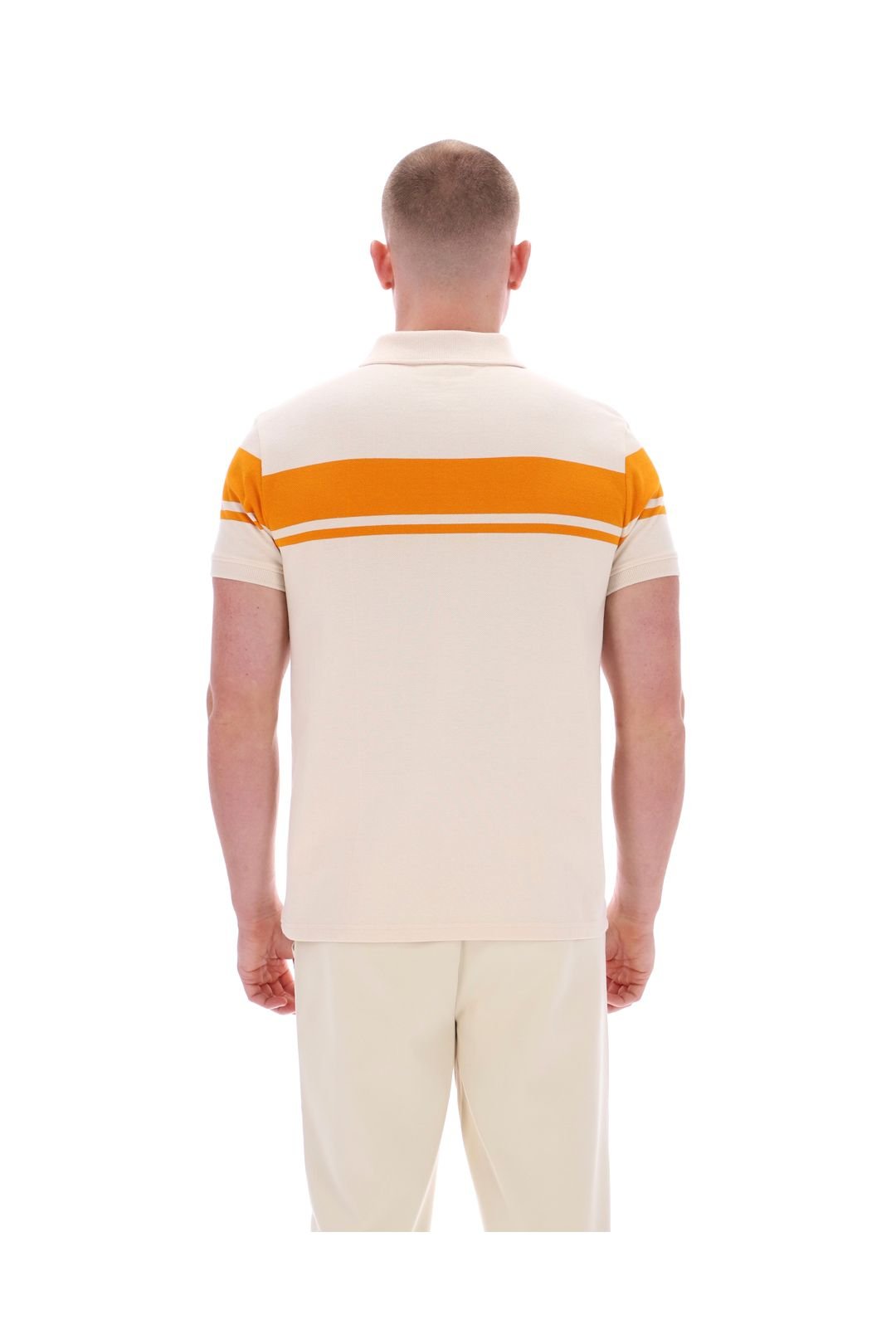 Sergio Tacchini Sergio Tacchini Men's Young Line Polo Shirt Sand/Orange in Sand - 3