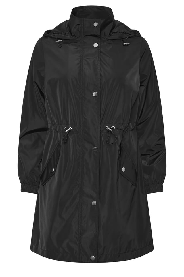 M&Co M&Co Women's Petite Rain Jacket in Black - 2