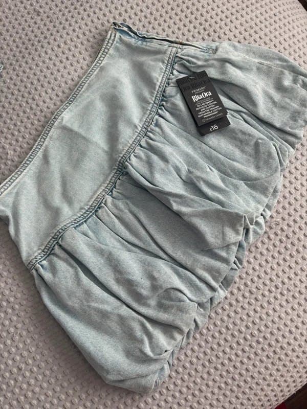 Primark Denim Bubble Skirt size 10 Rita Ora Primark