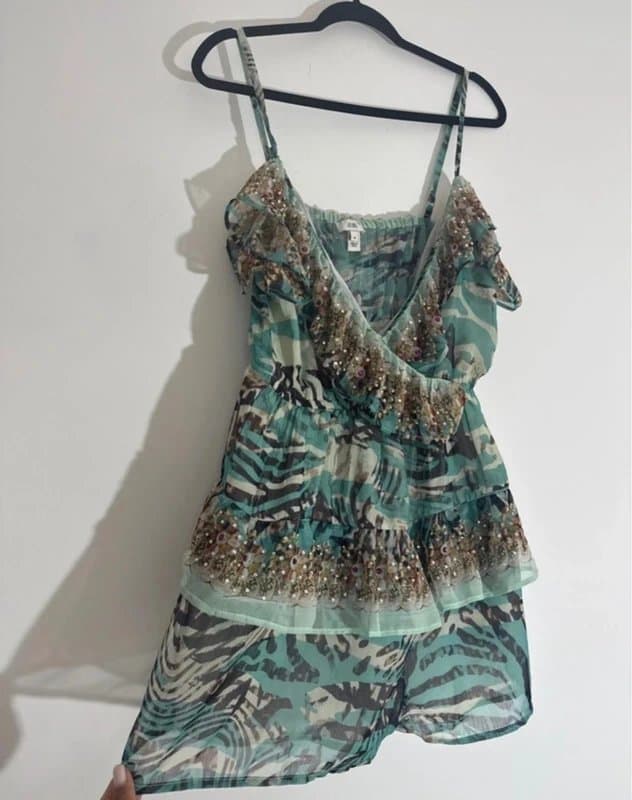 River Island NEW (no tags) River Island Embellished Playsuit holiday clothes - S : UK 10