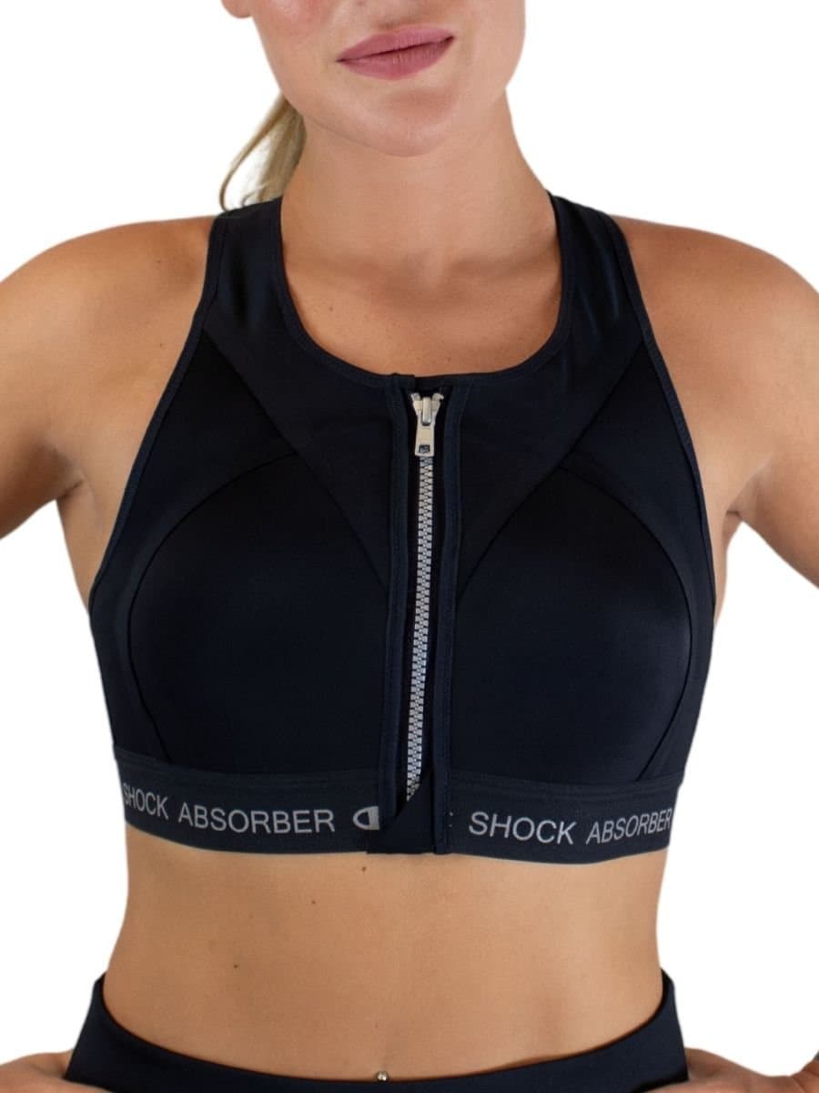 Shock Absorber Shock Absorber Women's InfinitY Power Zip Front Sports Bra in Black