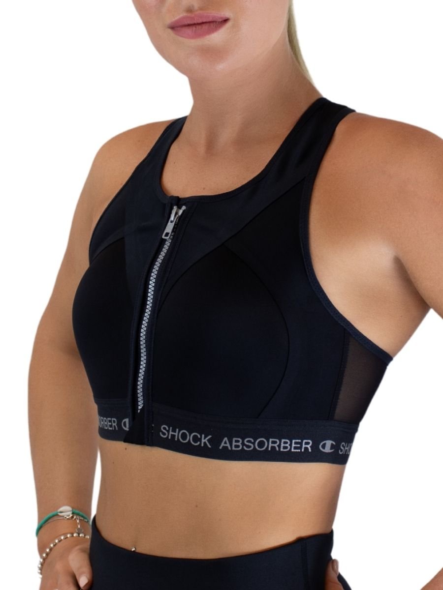 Shock Absorber Shock Absorber Women's InfinitY Power Zip Front Sports Bra in Black - 3