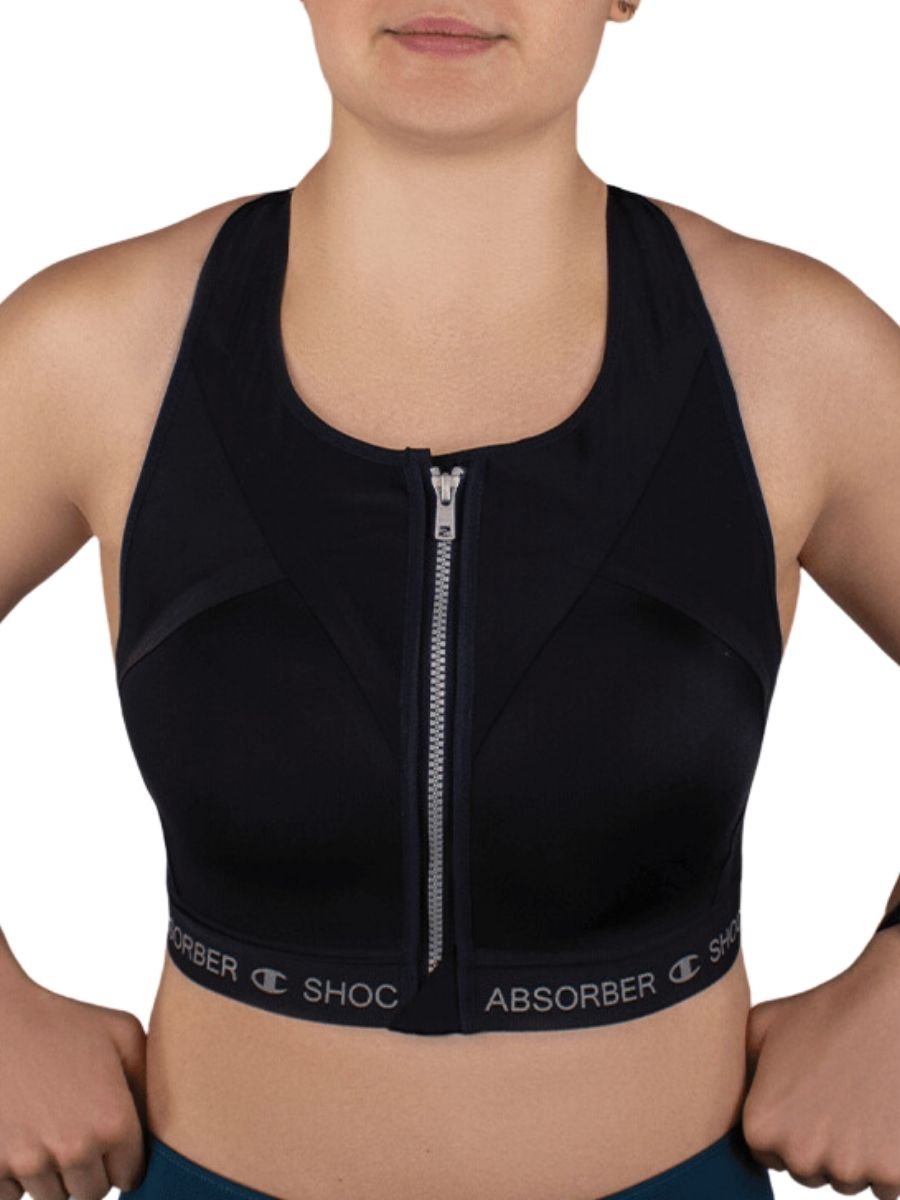 Shock Absorber Shock Absorber Women's InfinitY Power Zip Front Sports Bra in Black - 4