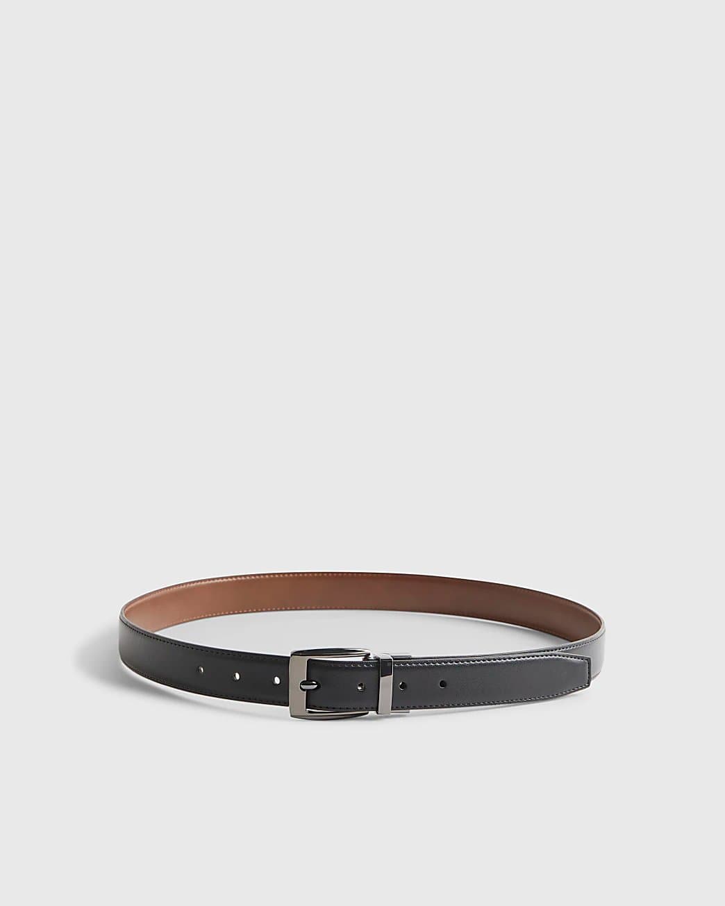 River Island Mens River Island Black Reversible Belt