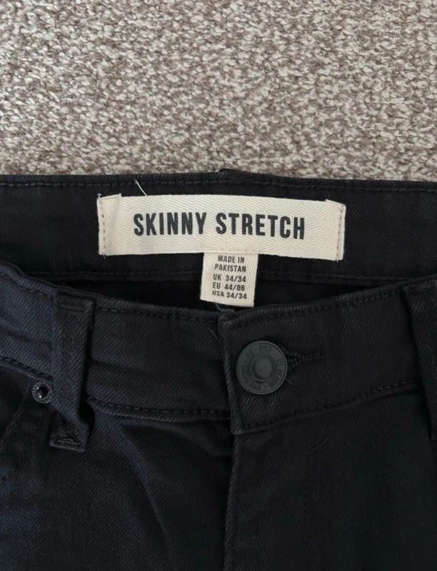 New Look Men’s New Look Black Skinny Stretch Jeans Size 34