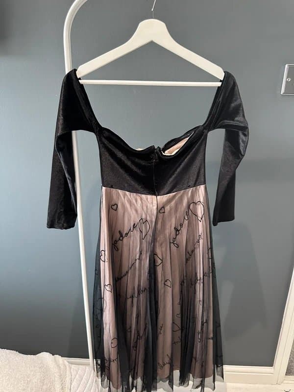 ASOS ASOS Off the shoulder velvet and mesh dress