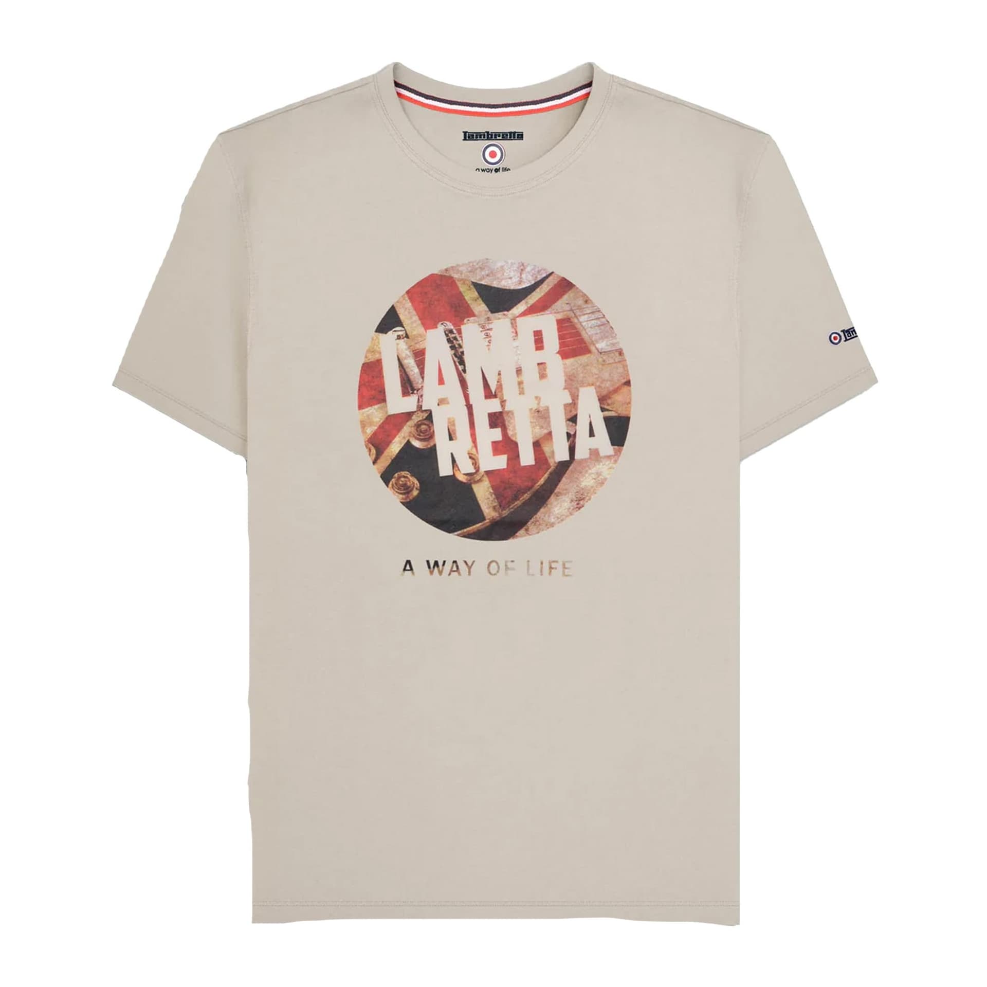 Lambretta Lambretta Men's Union Jack T-Shirt in Beige
