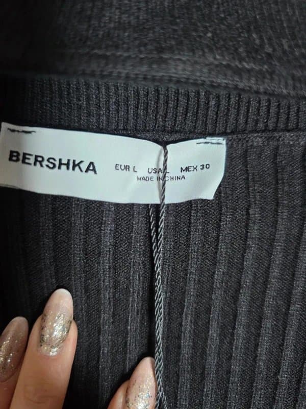 Bershka Black bershka roll turtle polo neck jumper size large 12-14 sexy top date night party