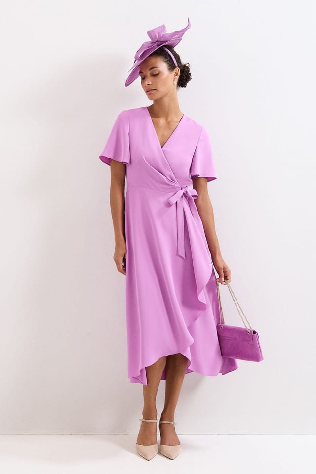 Phase Eight Phase Eight Women's Julissa Wrap Midi Dress in Lilac - 3
