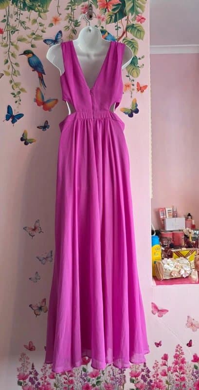ASOS ASOS Chiffon Cut Away Maxi Dress Size 12
