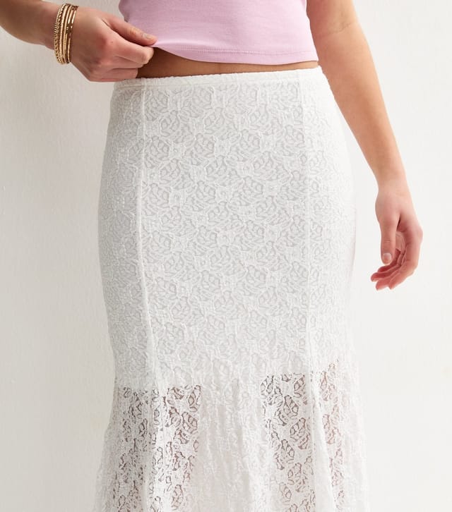 New Look Girls' White Lace Maxi Skirt New Look - 2