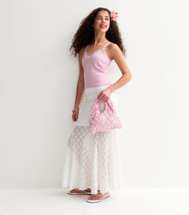 New Look Girls' White Lace Maxi Skirt New Look - 3