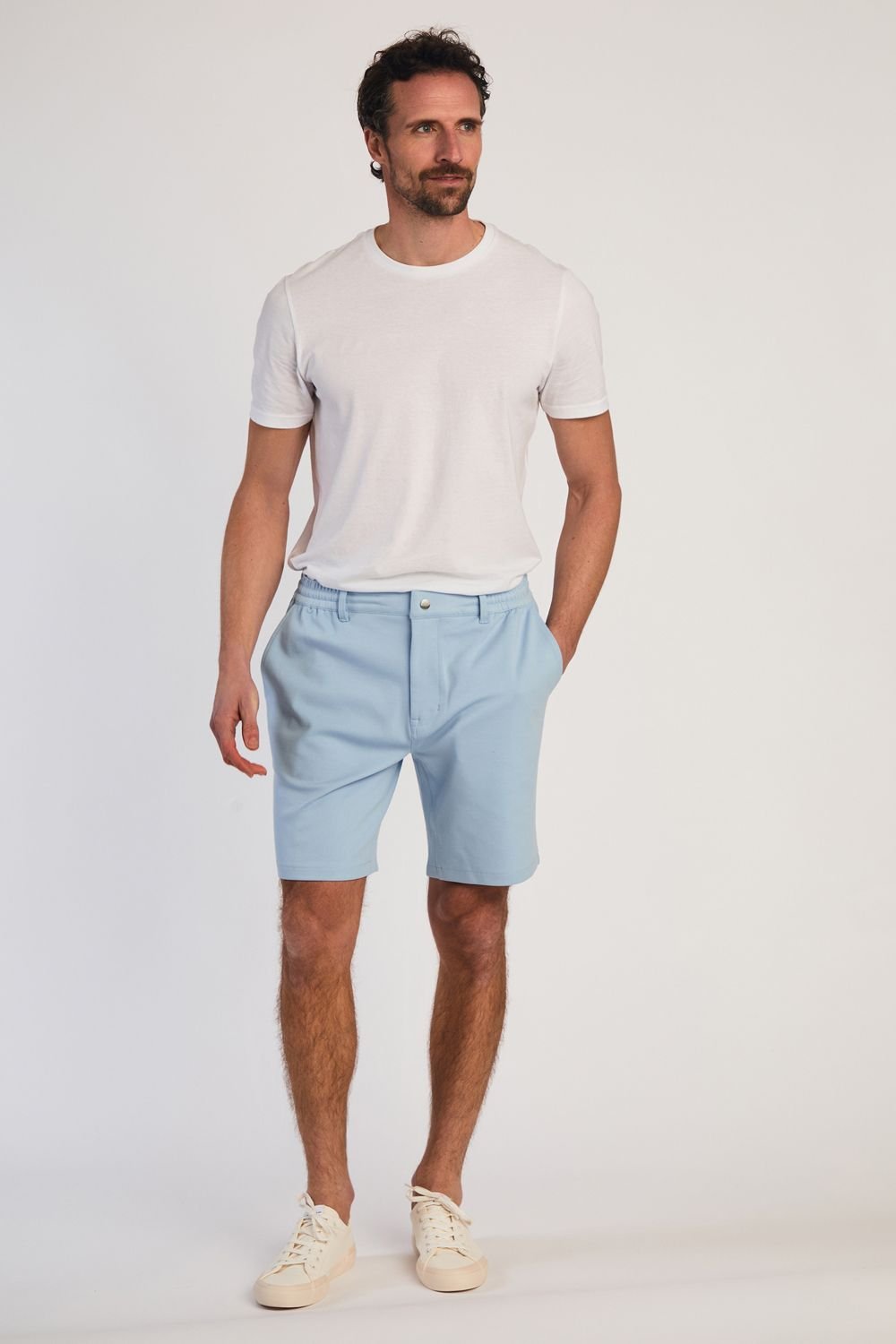 Tokyo Laundry Tokyo Laundry Men's Jersey Shorts with Drawstring in Baby Blue - 3