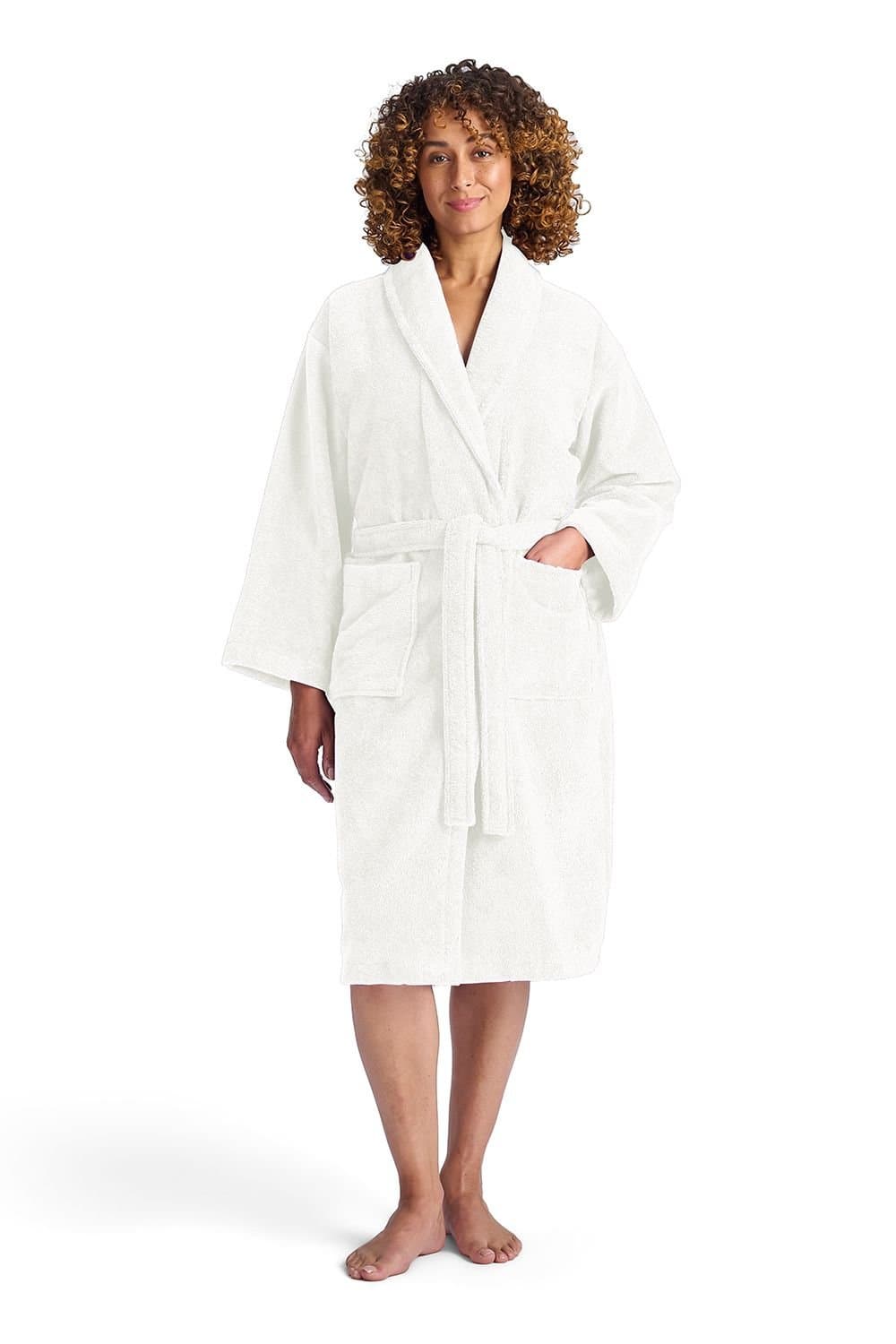 Christy Christy Women's 'Supersoft Cosy' Microvelour Bath Robe in White