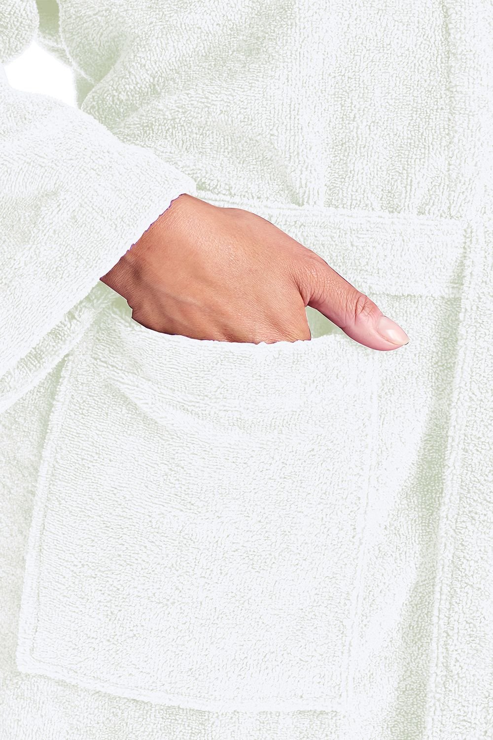 Christy CHRISTY Women's 'Supersoft Cosy' Microvelour Bath Robe in White - 4