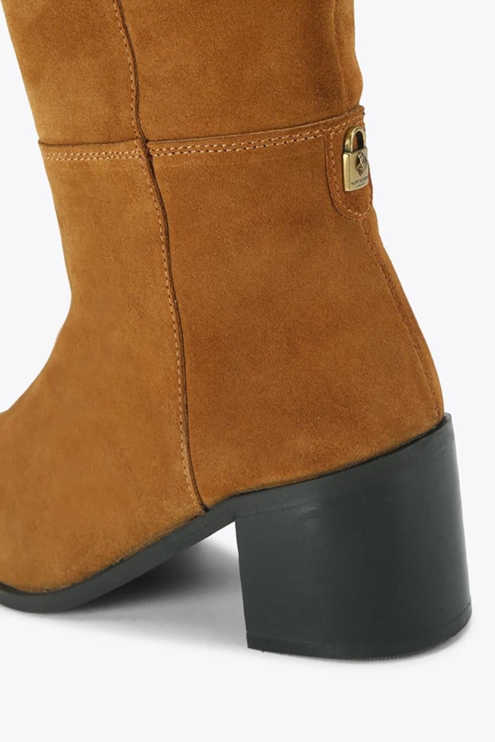 Kurt Geiger London Kurt Geiger London Women's 'Kgl Block Heel Knee Boot' Suede Boots in Tan - 4