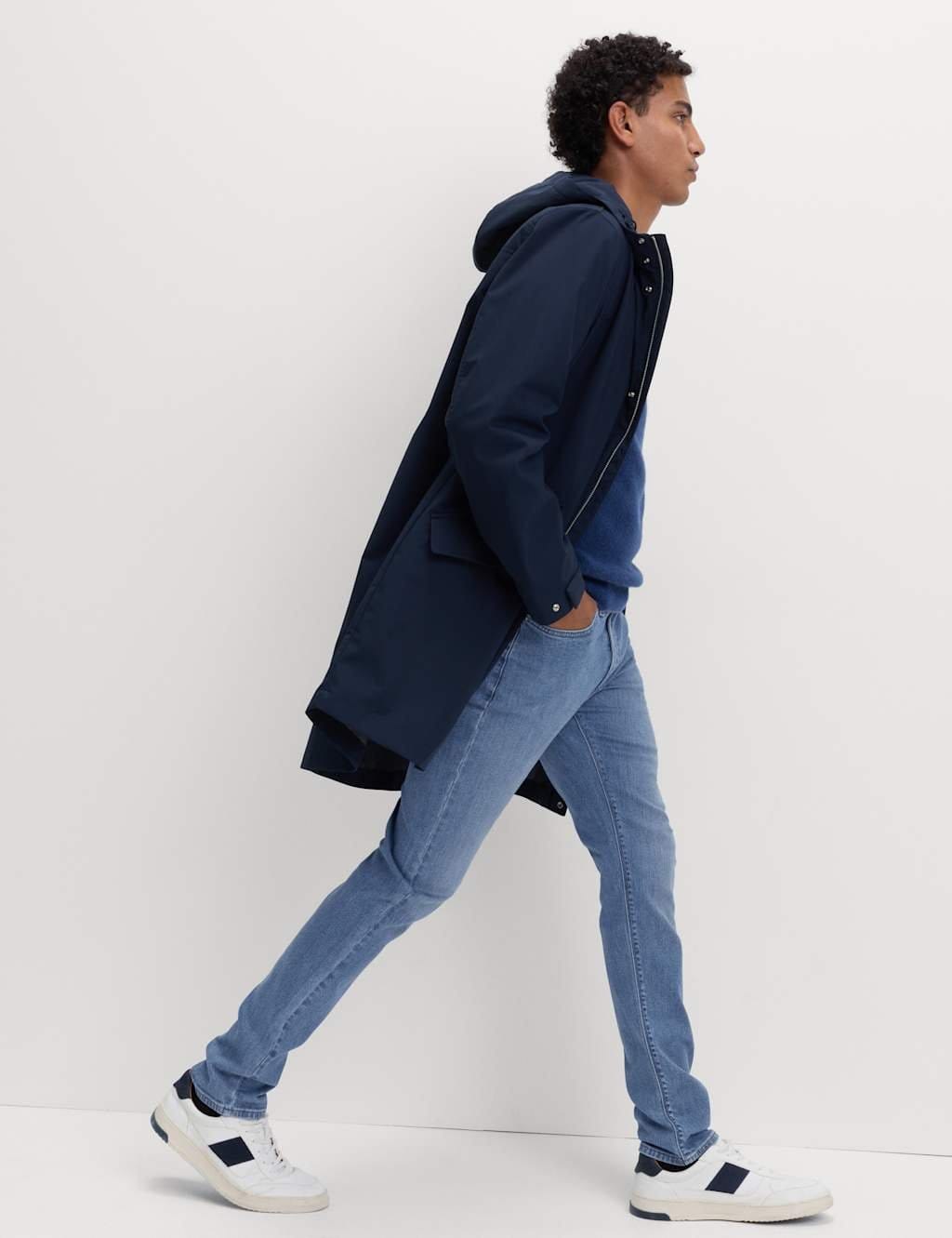 M&S Slate Blue Slim Fit Stretch Jeans
