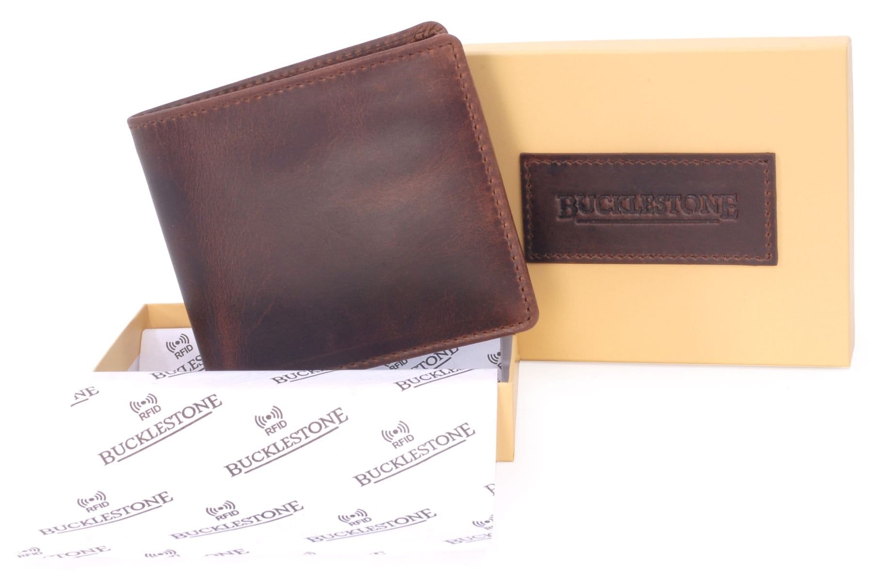 Bucklestone Bucklestone Men's Oxford Slim Wallet in Brown - 4