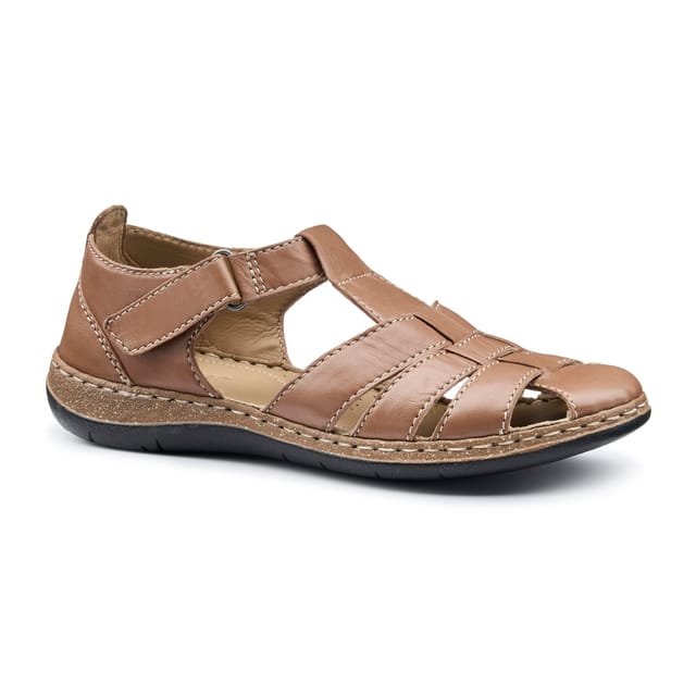 Hotter Hotter Women's Extra Wide 'Sharini' Fisherman Sandals in Tan - 2
