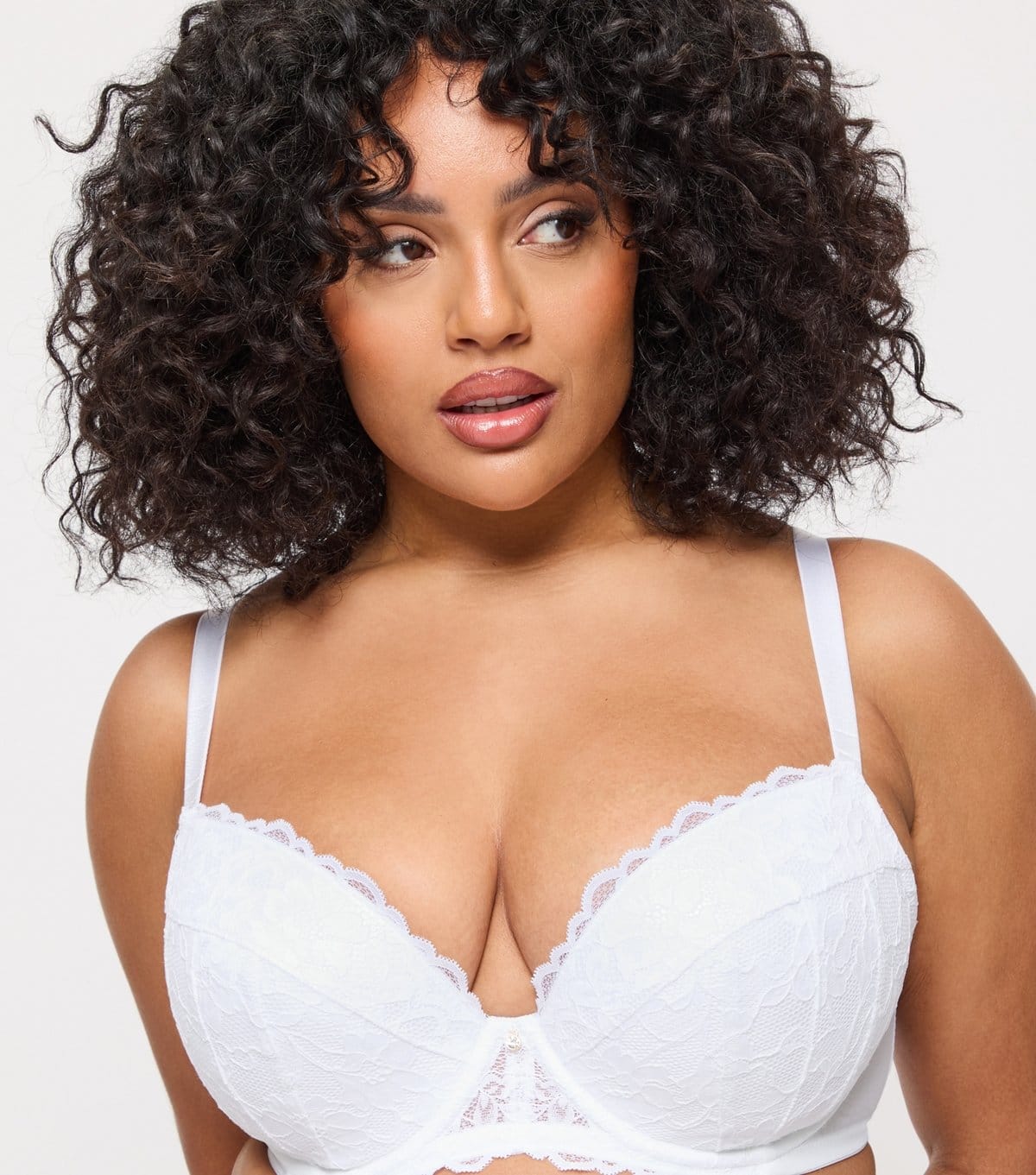 Ann Summers Women's White Lace Plunge Bra Ann Summers New Look - 1
