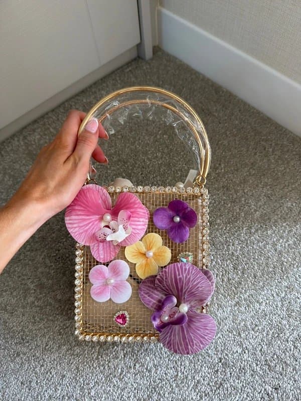 Floral gold flower bag