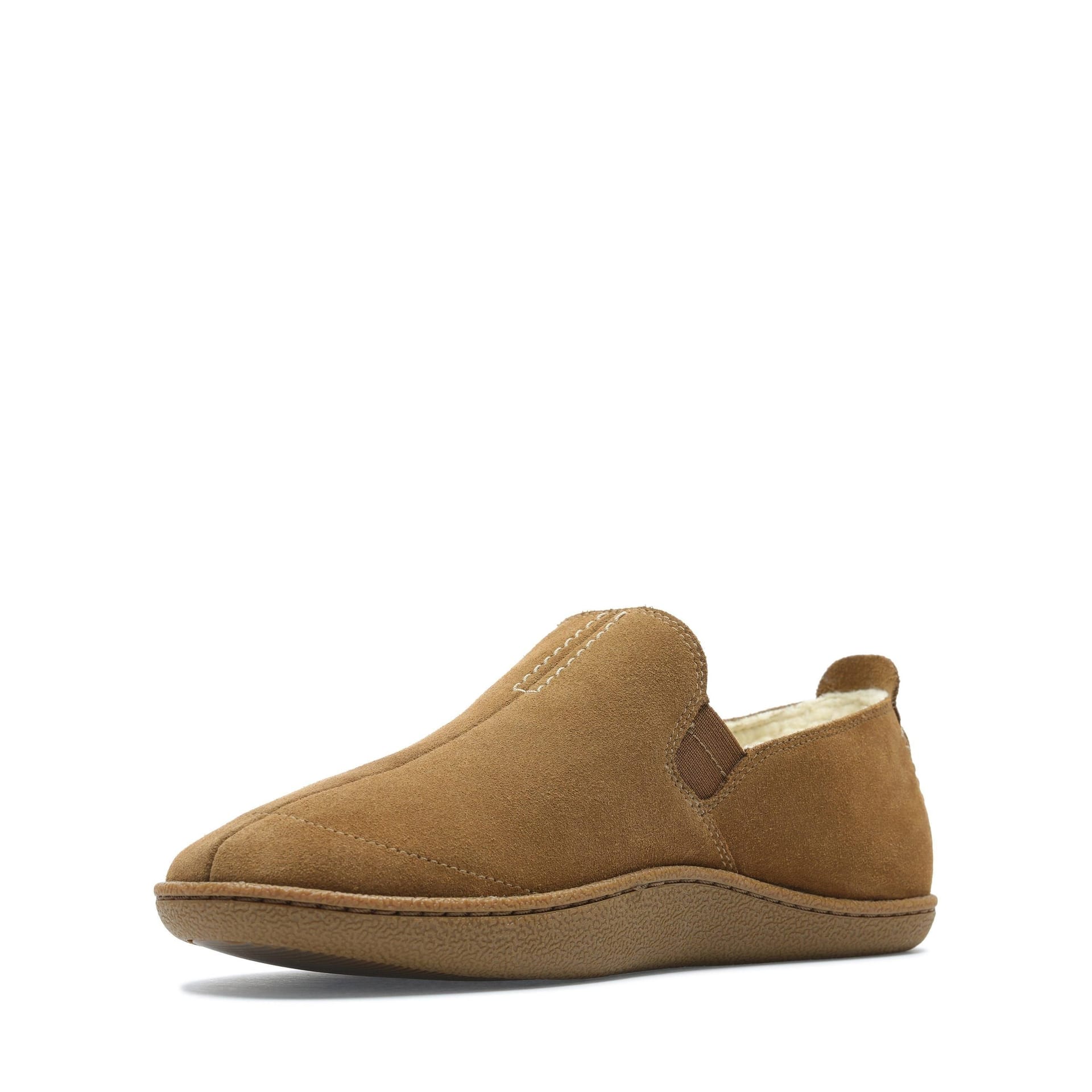 Clarks Clarks Men's Home Mocc Slipper Tan Suede Slip Ons, Slippers in Brown - 4