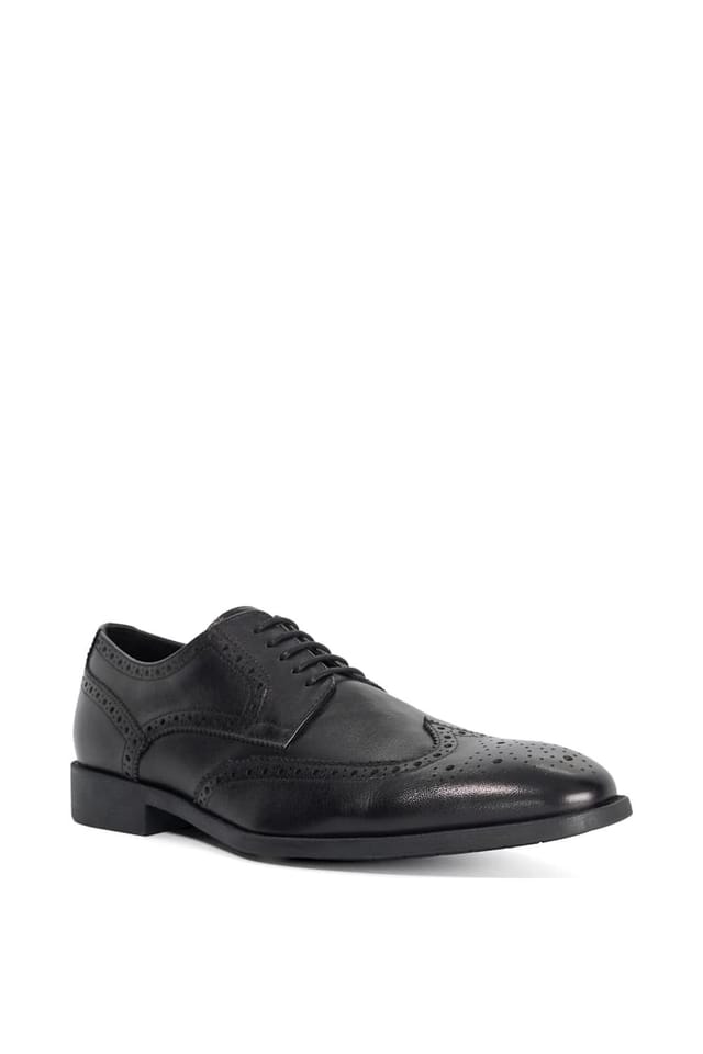 Dune London Dune London Men's Wide Fit 'Sunni' Leather Derbies in Black - 2