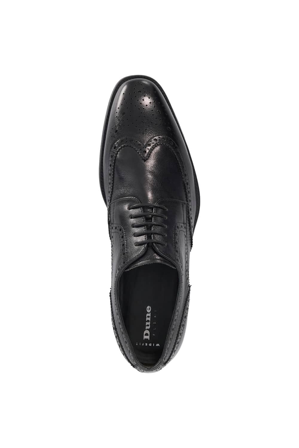 Dune London Dune London Men's Wide Fit 'Sunni' Leather Derbies in Black - 4