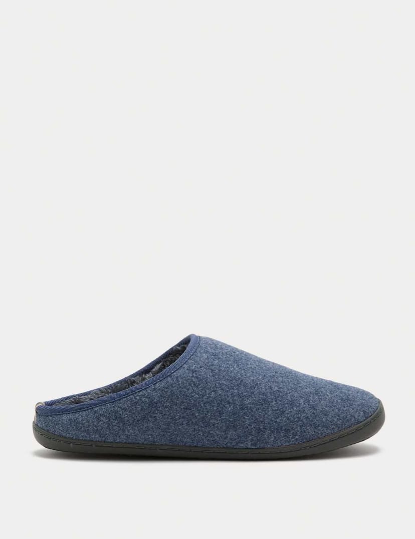 Marks & Spencer M&S Mule Slippers with Freshfeet™ Blue - 1