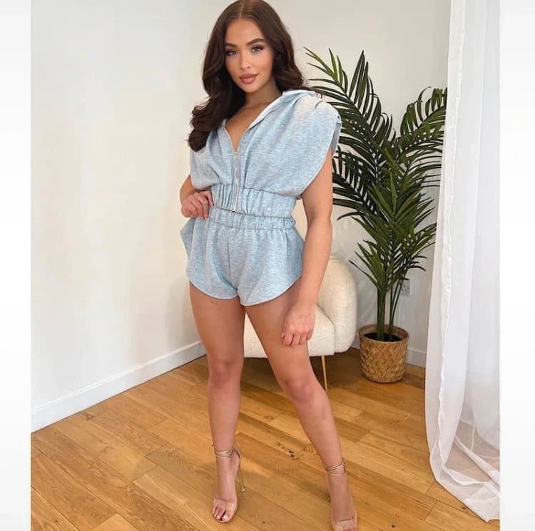 Boutique Boutique Grey jersey shorts and hoody two piece Coord set 6 8 10