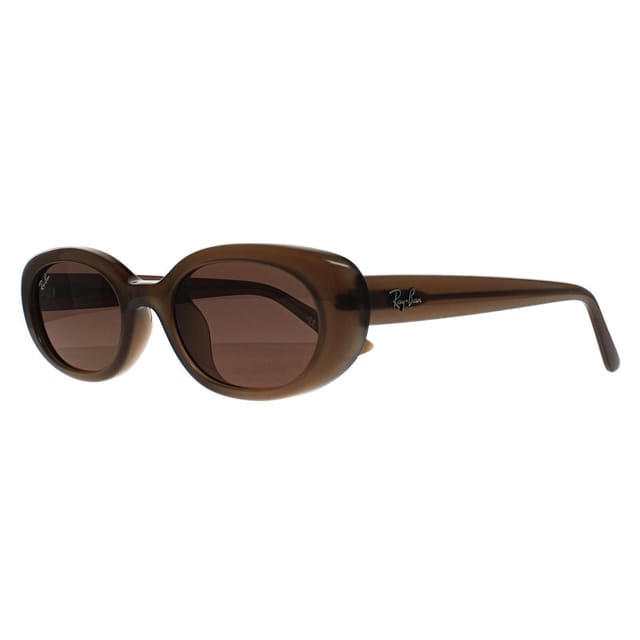 Ray-Ban Ray-Ban Women's Oval Matte Opal Brown Dark Brown RB4441D Bio Based - 2
